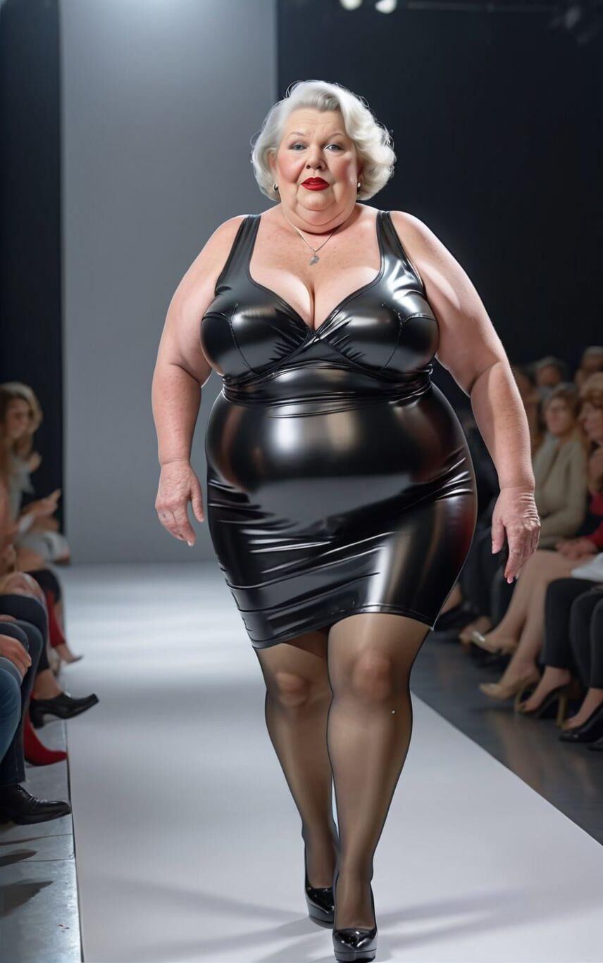 AI BBW Milf and Gilf at the Catwalk