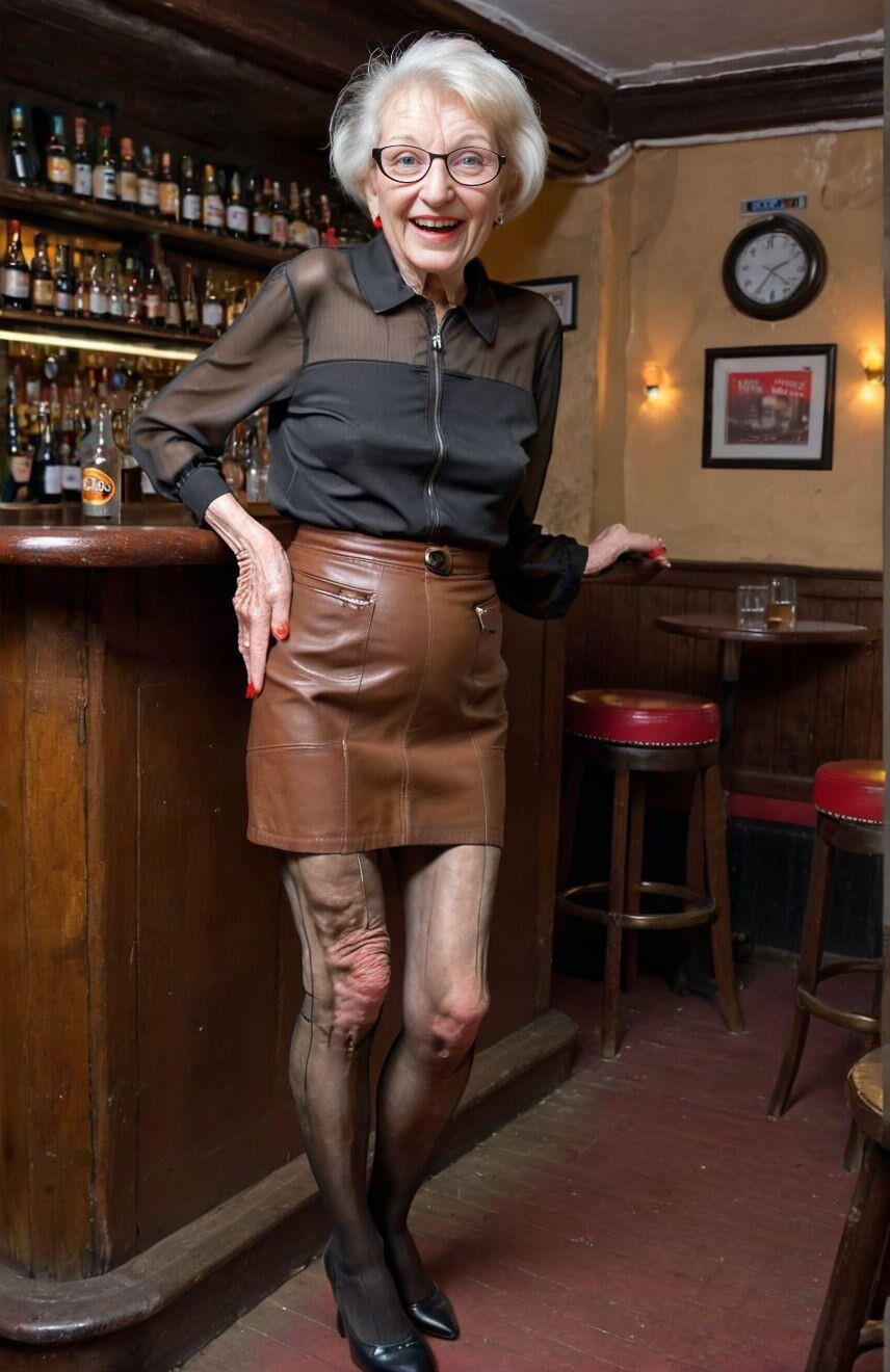 AI skinny Grannies at the Pub