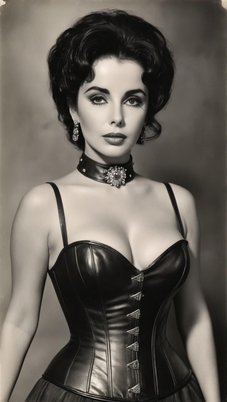 A.I.Elizabeth Taylor en cuero