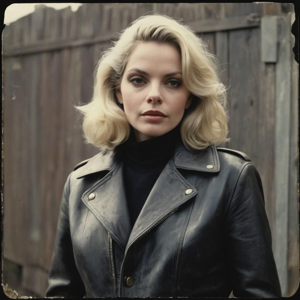 A.I. Barbara Bain in Leather