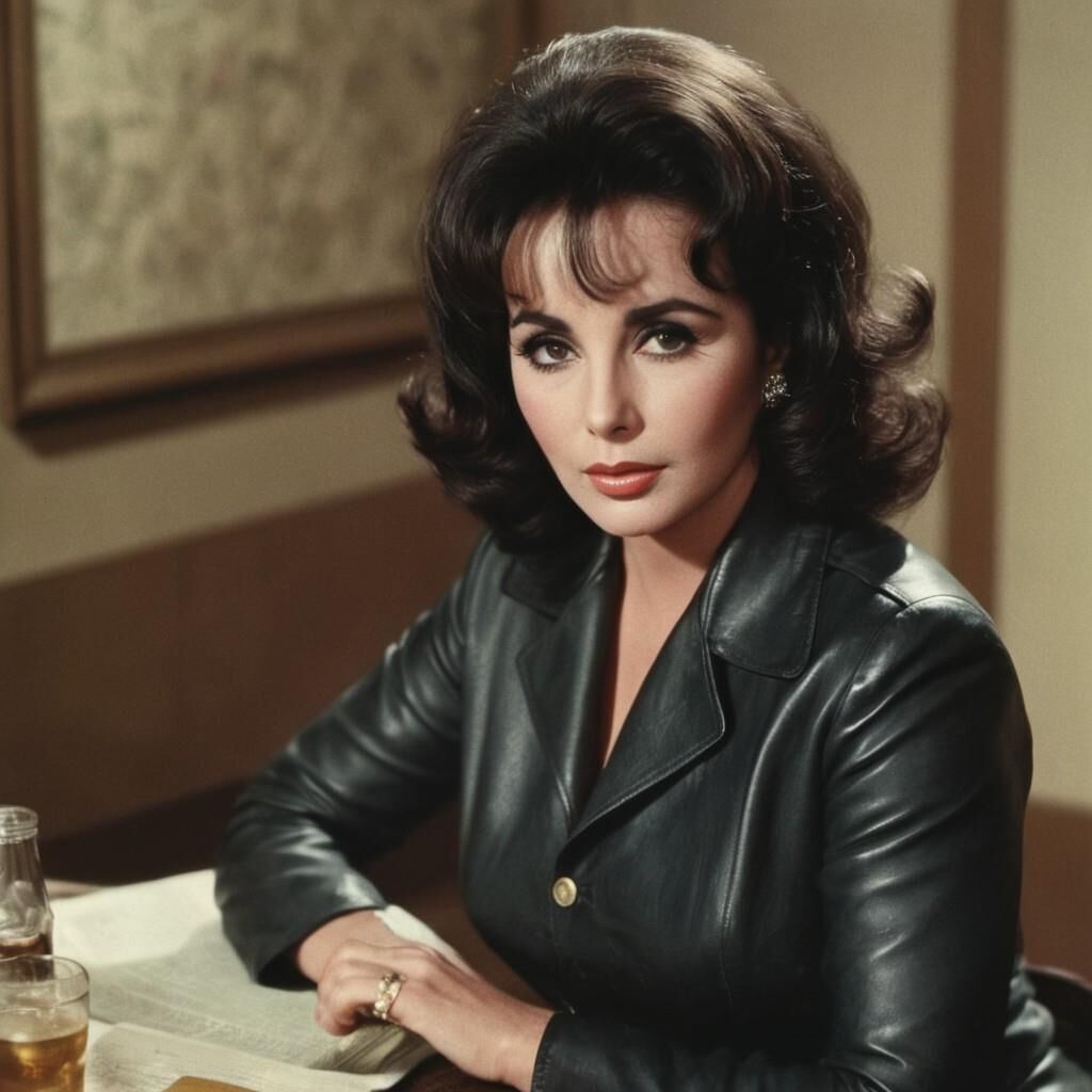 A.I.Elizabeth Taylor en cuero