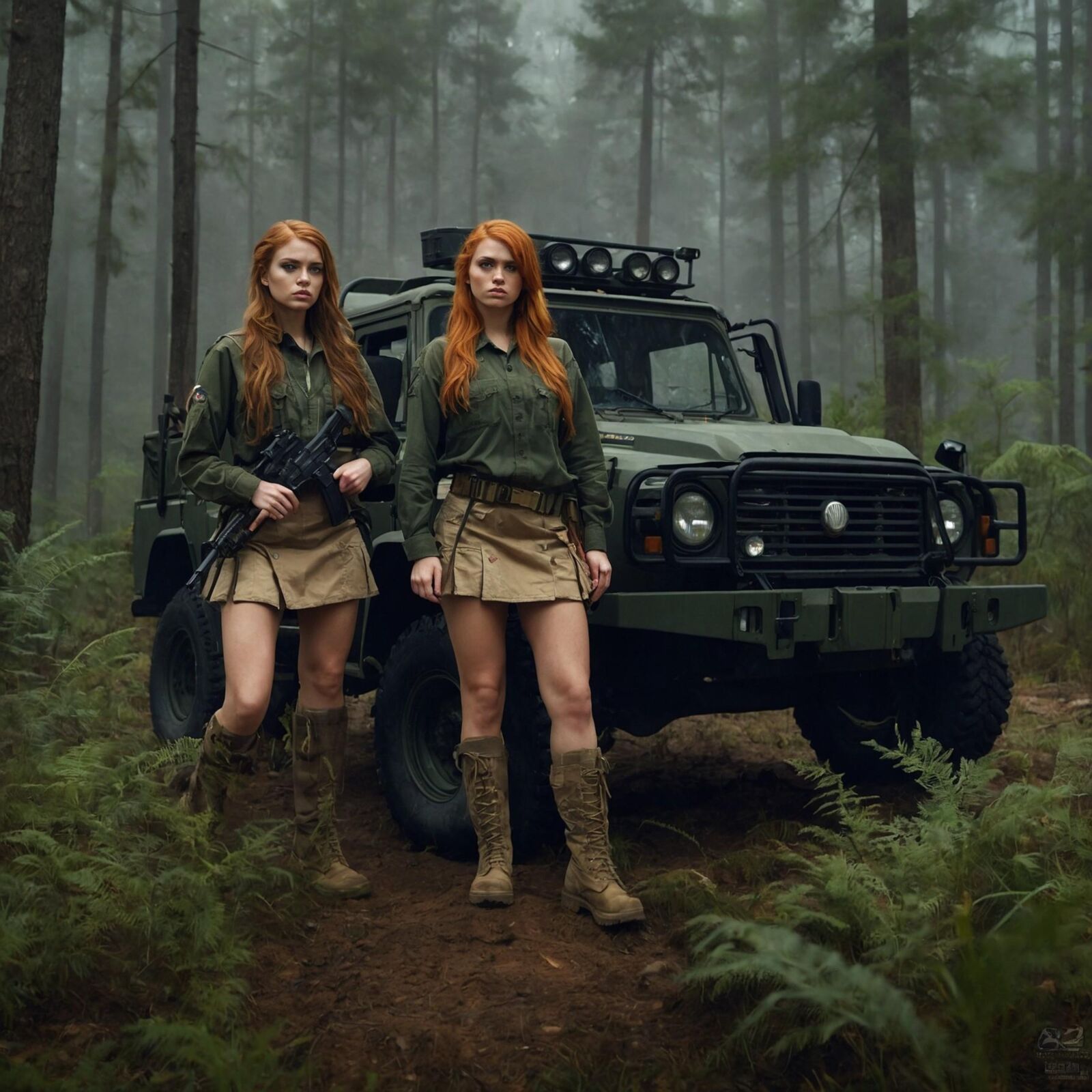 Army Girl Platoon - Damp Forest