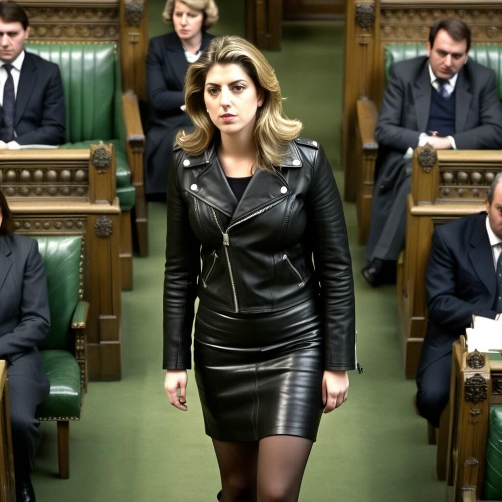 A.I. Penny Mordaunt in Leder