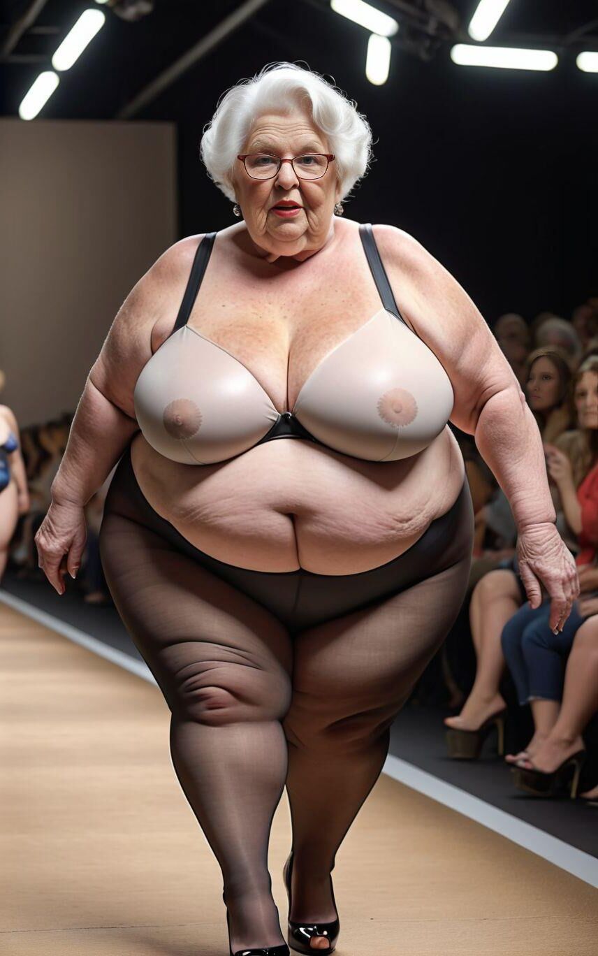 AI BBW Milf and Gilf at the Catwalk