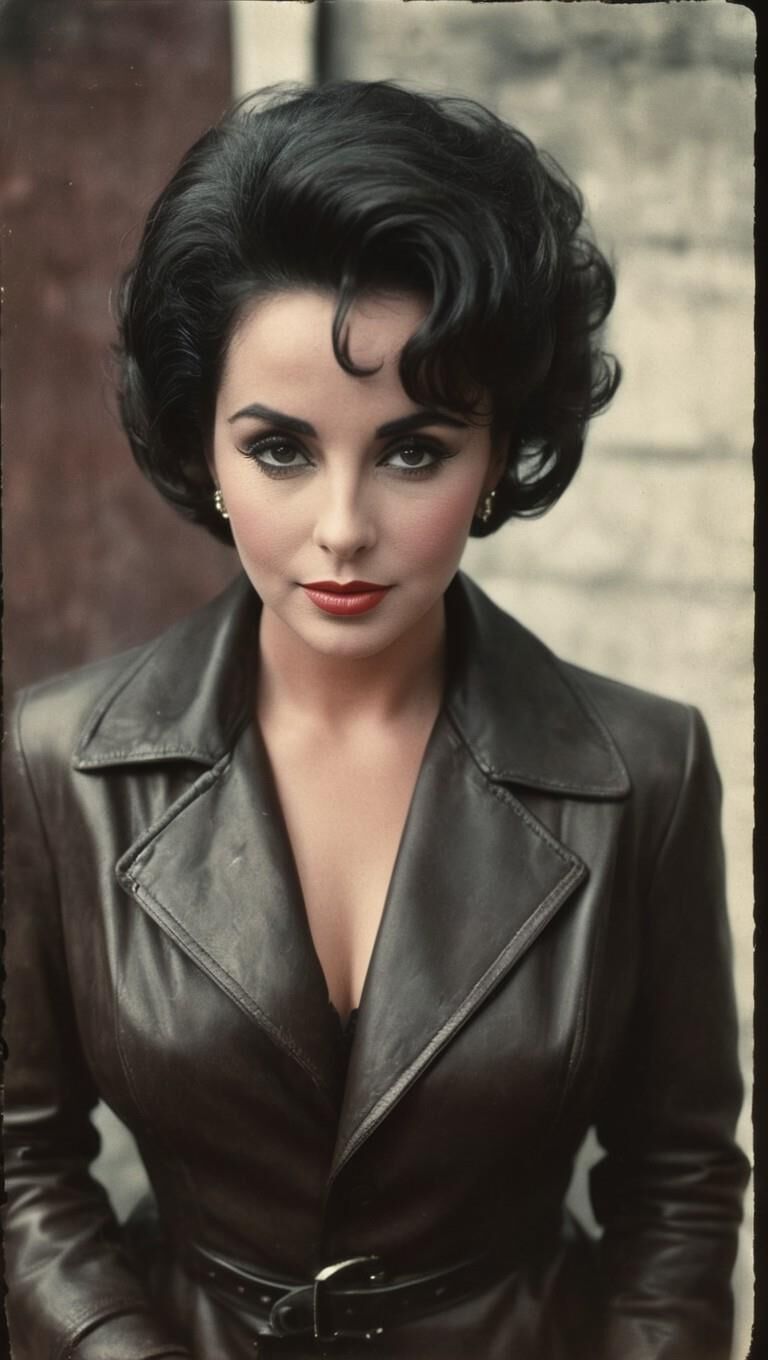 A.I.Elizabeth Taylor en cuero