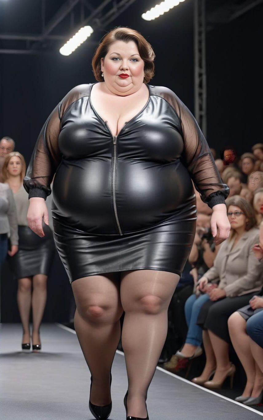 AI BBW Milf and Gilf at the Catwalk