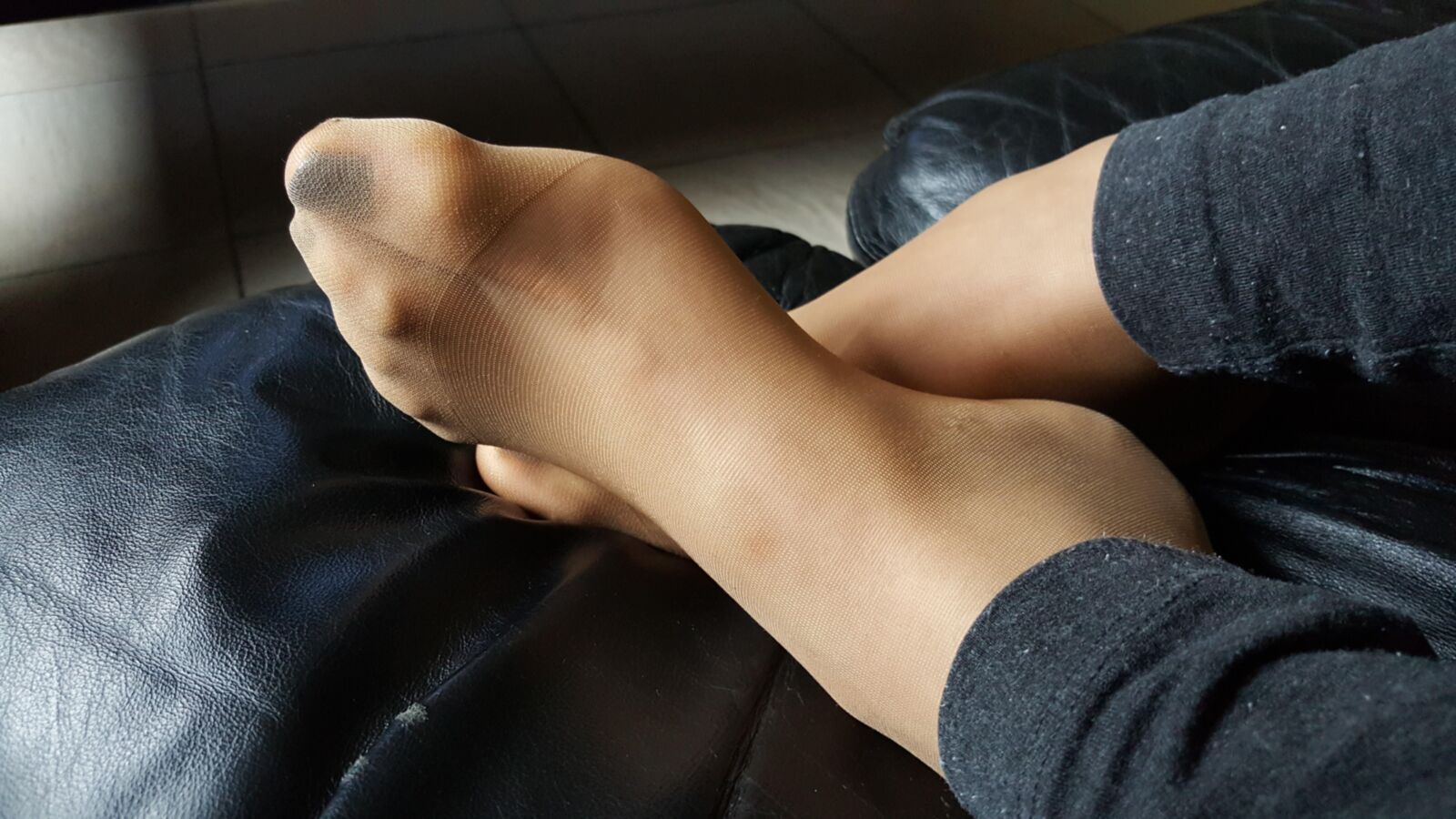 My wife nylon feet 4