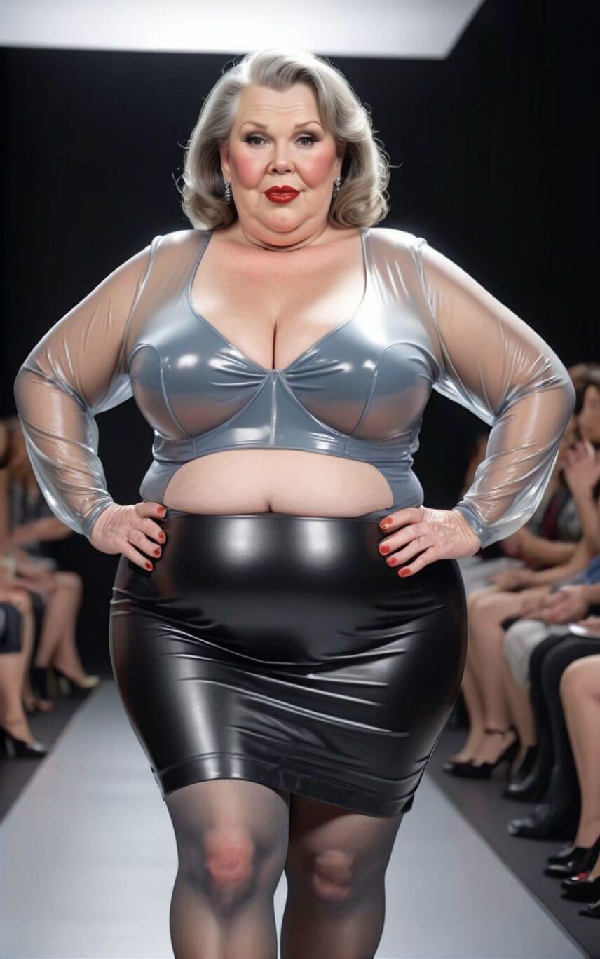 AI BBW Milf and Gilf at the Catwalk