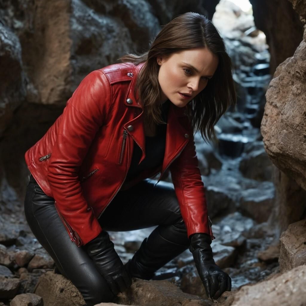 A.I. Emily Deschanel in Leather