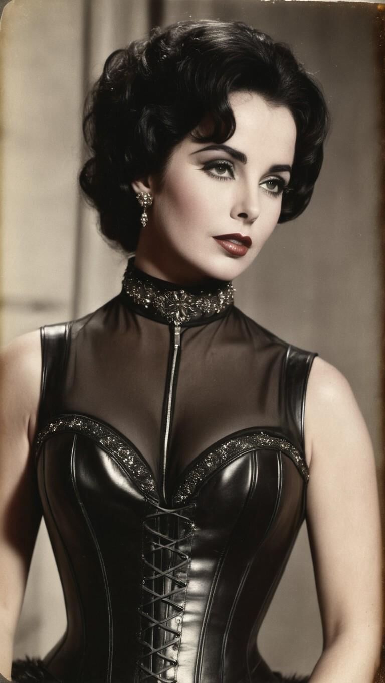 A.I.Elizabeth Taylor en cuero