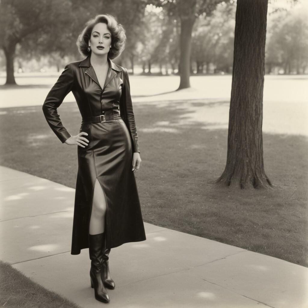 A.I. Joan Crawford in Leder