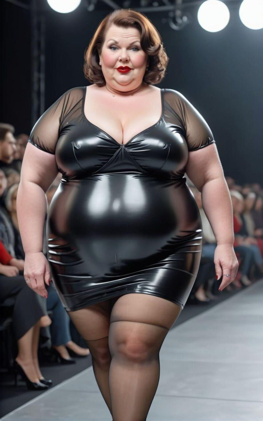 AI BBW Milf and Gilf at the Catwalk