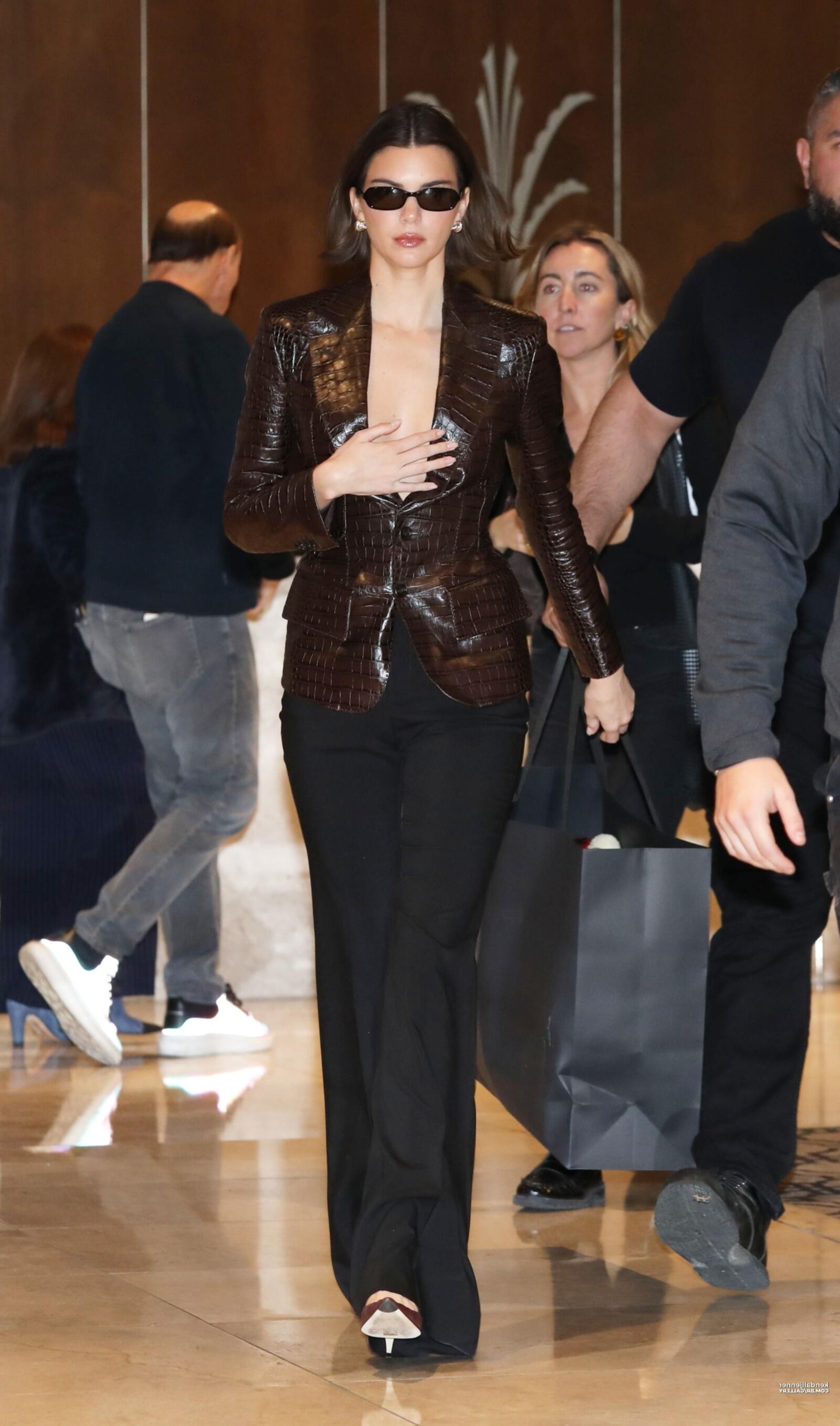 Kendall Jenner visits FWRD & Revolve Holiday Shop at The G