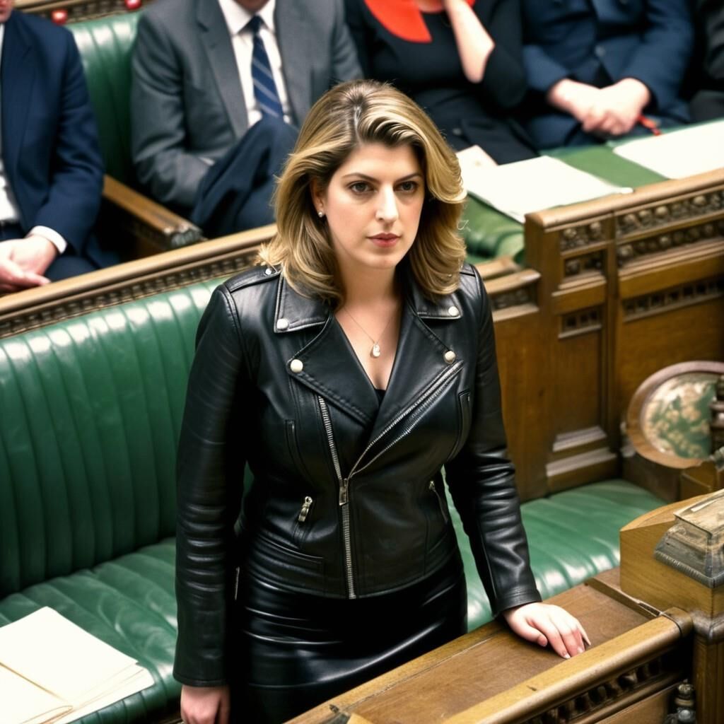 A.I. Penny Mordaunt in Leder