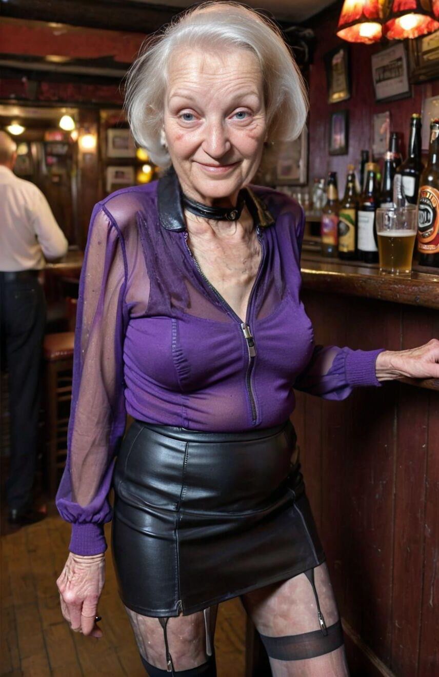 AI skinny Grannies at the Pub