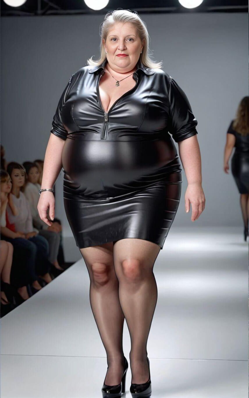 AI BBW Milf and Gilf at the Catwalk