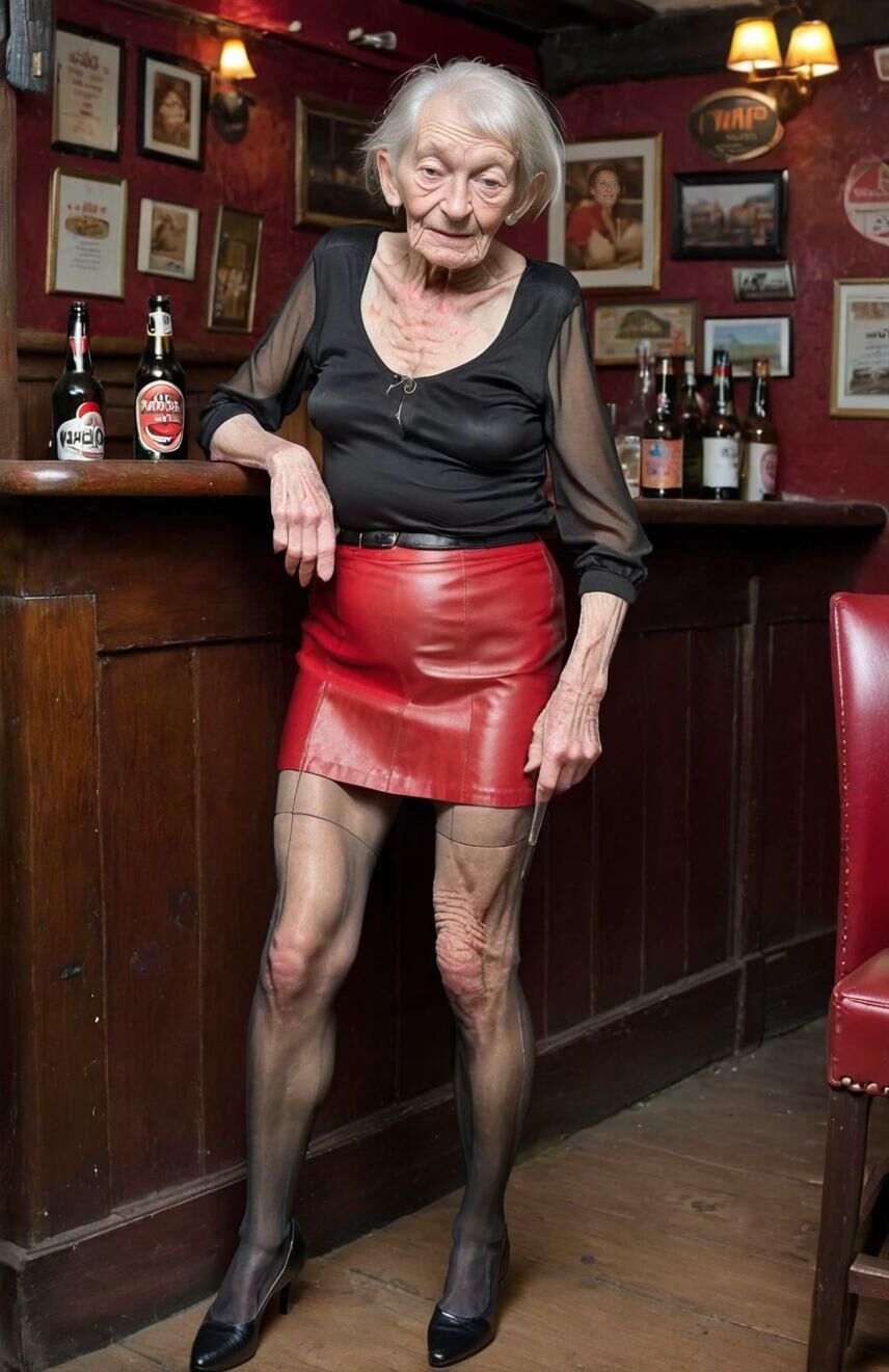 AI skinny Grannies at the Pub