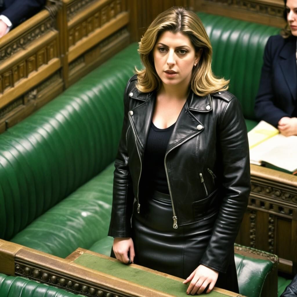 A.I. Penny Mordaunt in Leder