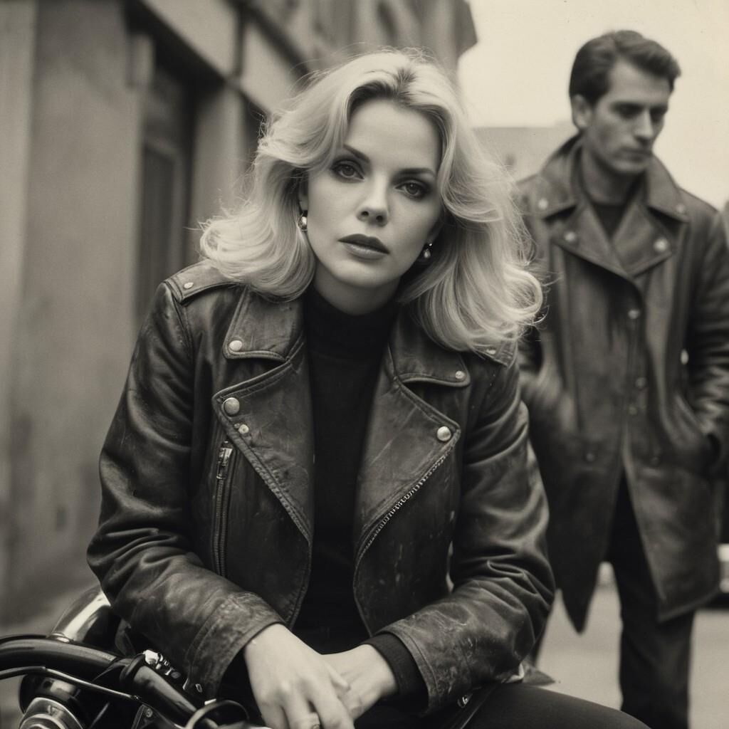 A.I. Barbara Bain in Leather