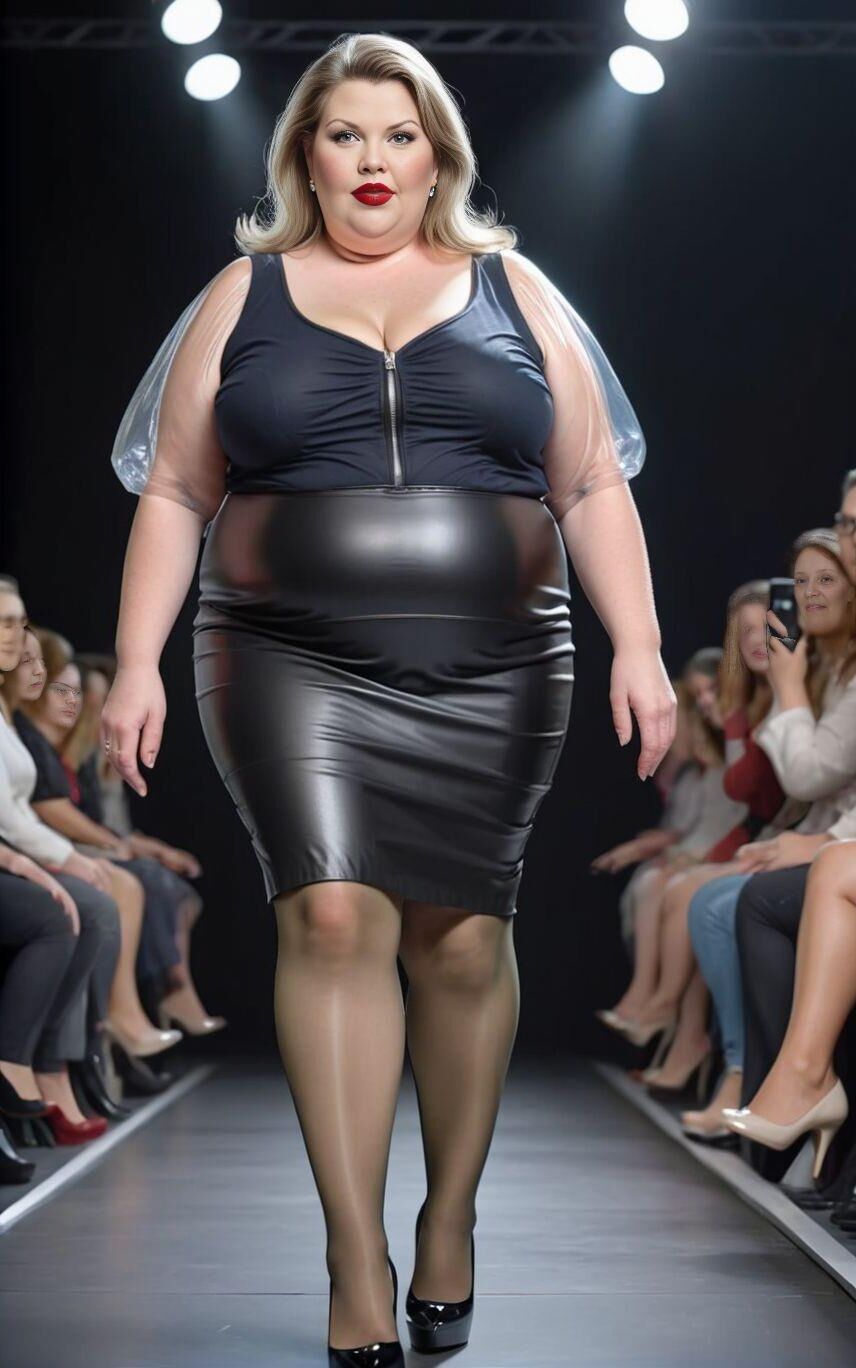 AI BBW Milf and Gilf at the Catwalk