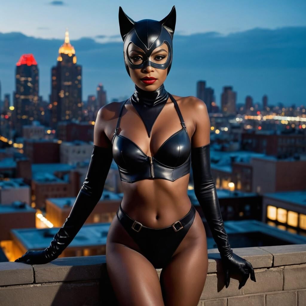 Sexy schwarze Catwoman