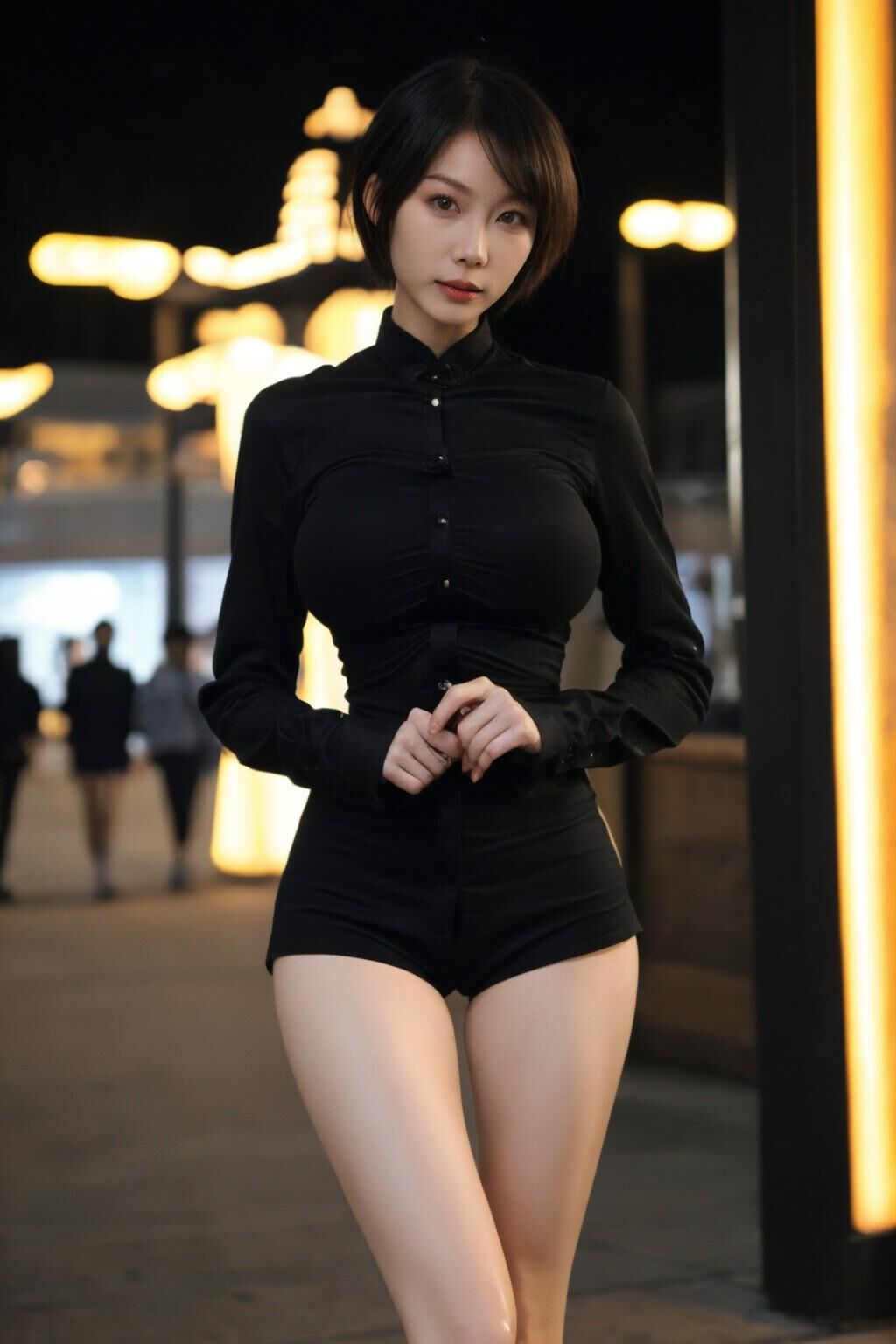 Beijing street fashion model