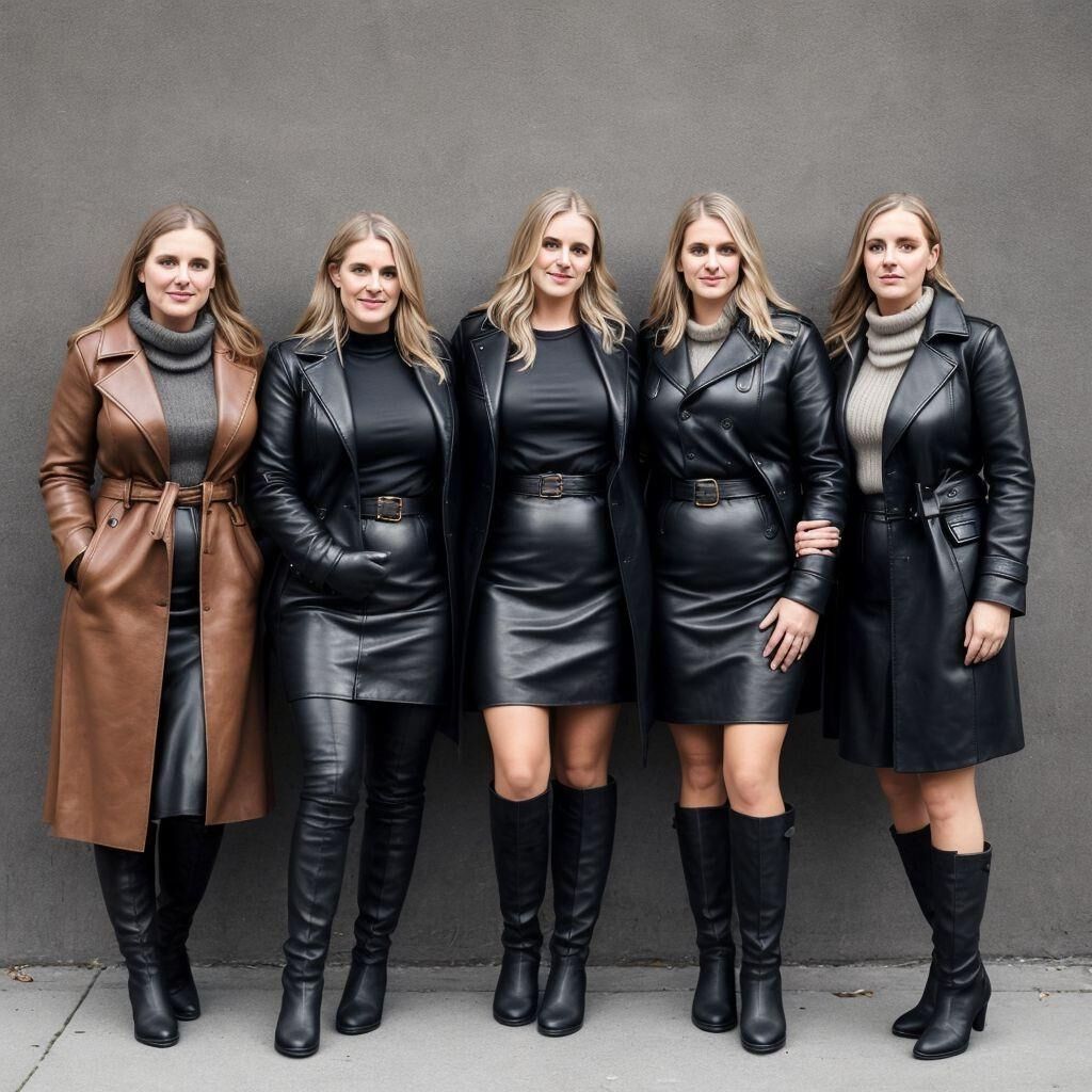 AI - Women in leather coats and boots