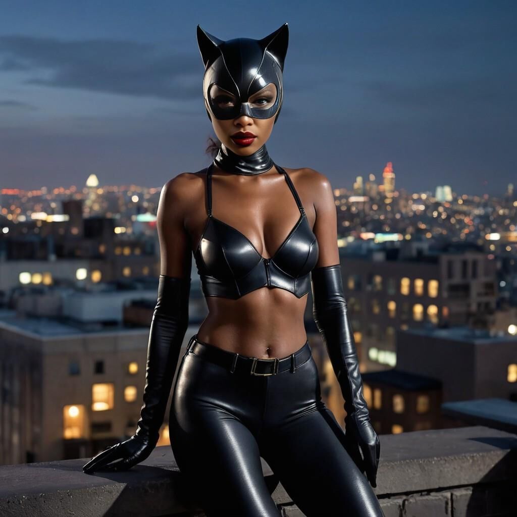 Sexy schwarze Catwoman