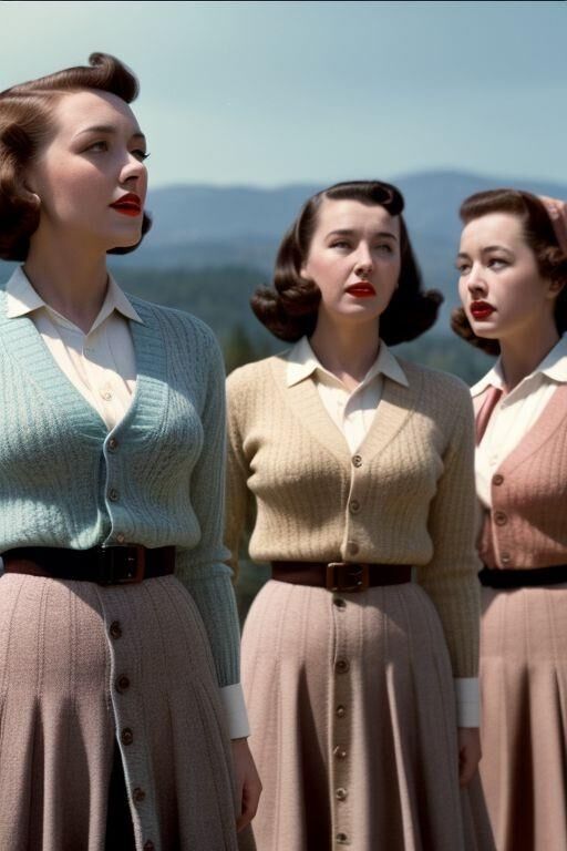 Strickjacke für Mädchen aus den 1950er Jahren