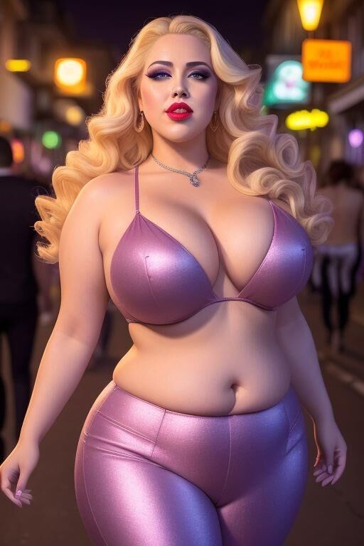 AI generated blonde BBW Beauties 