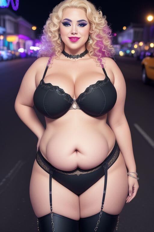 AI generated blonde BBW Beauties 