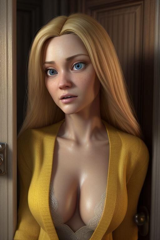 AI blonde en jaune