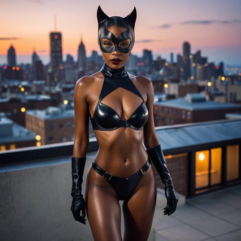 Sexy schwarze Catwoman