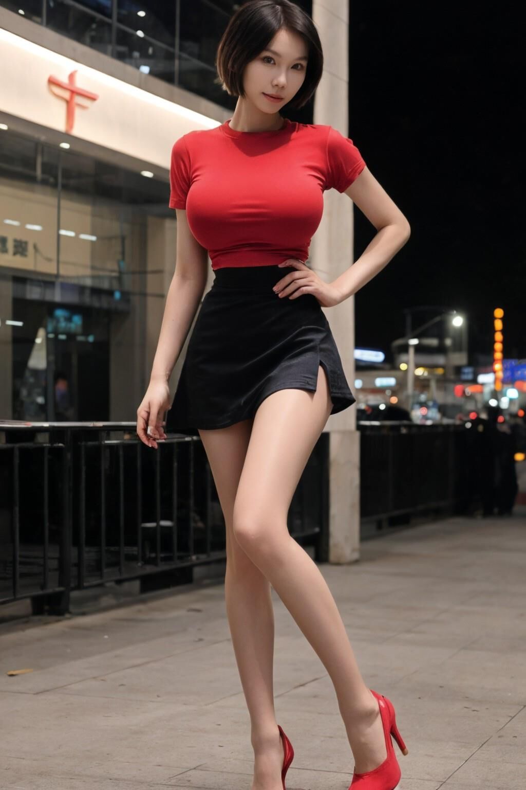 Beijing street fashion model