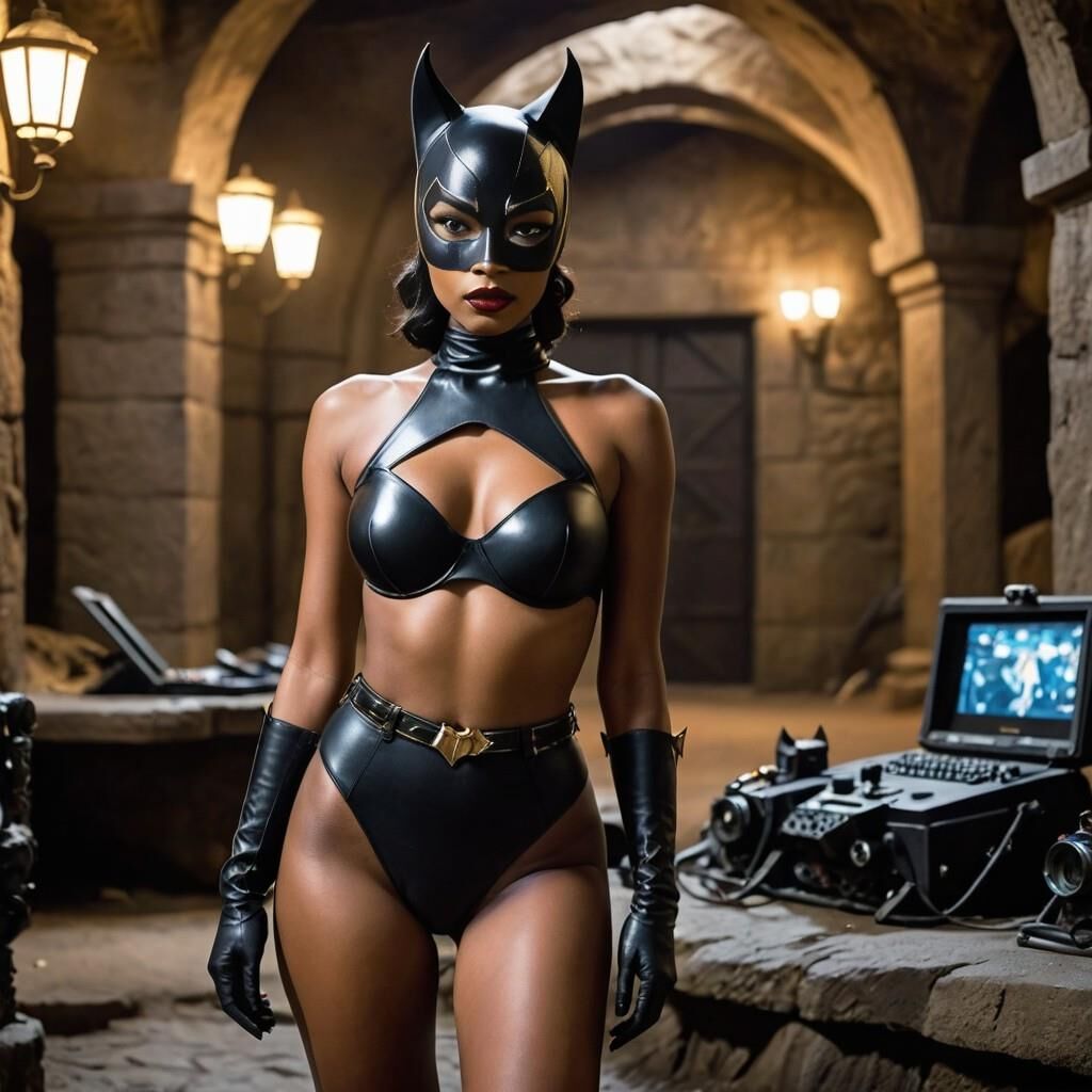 Sexy schwarze Catwoman