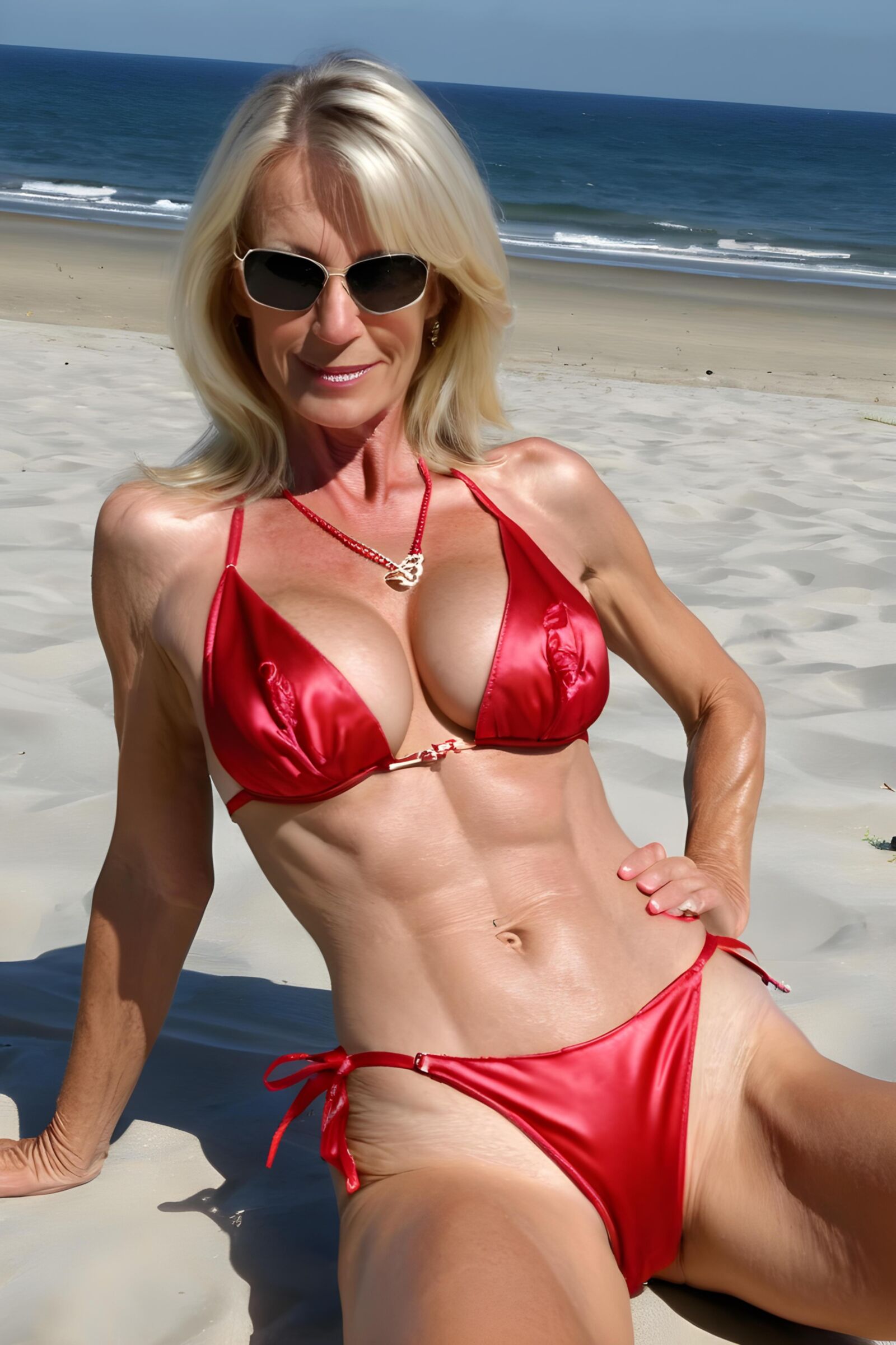 Young vs Old: Who Wore It Better? Sexy Women in Red Bikinis