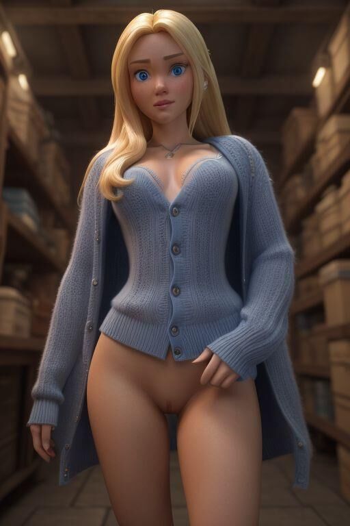 AI BLONDES IN BLUE sweaters