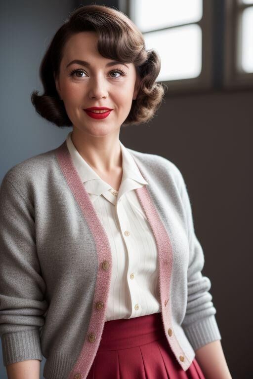 Strickjacke für Mädchen aus den 1950er Jahren