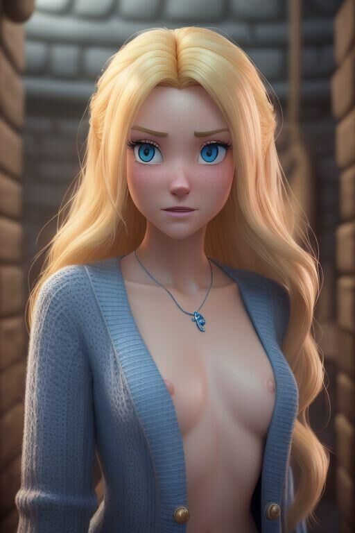 AI BLONDES IN BLUE sweaters