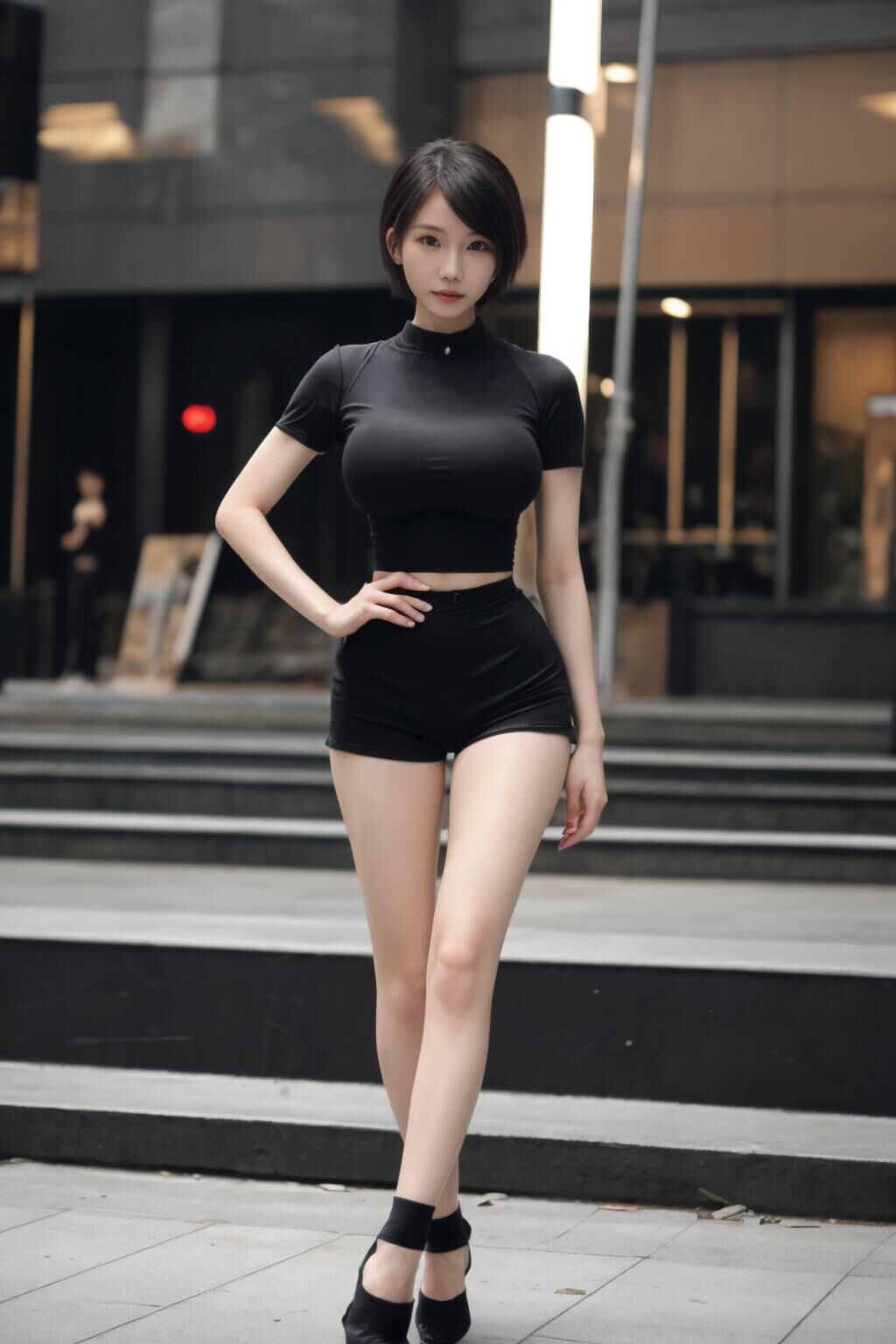 Beijing street fashion model