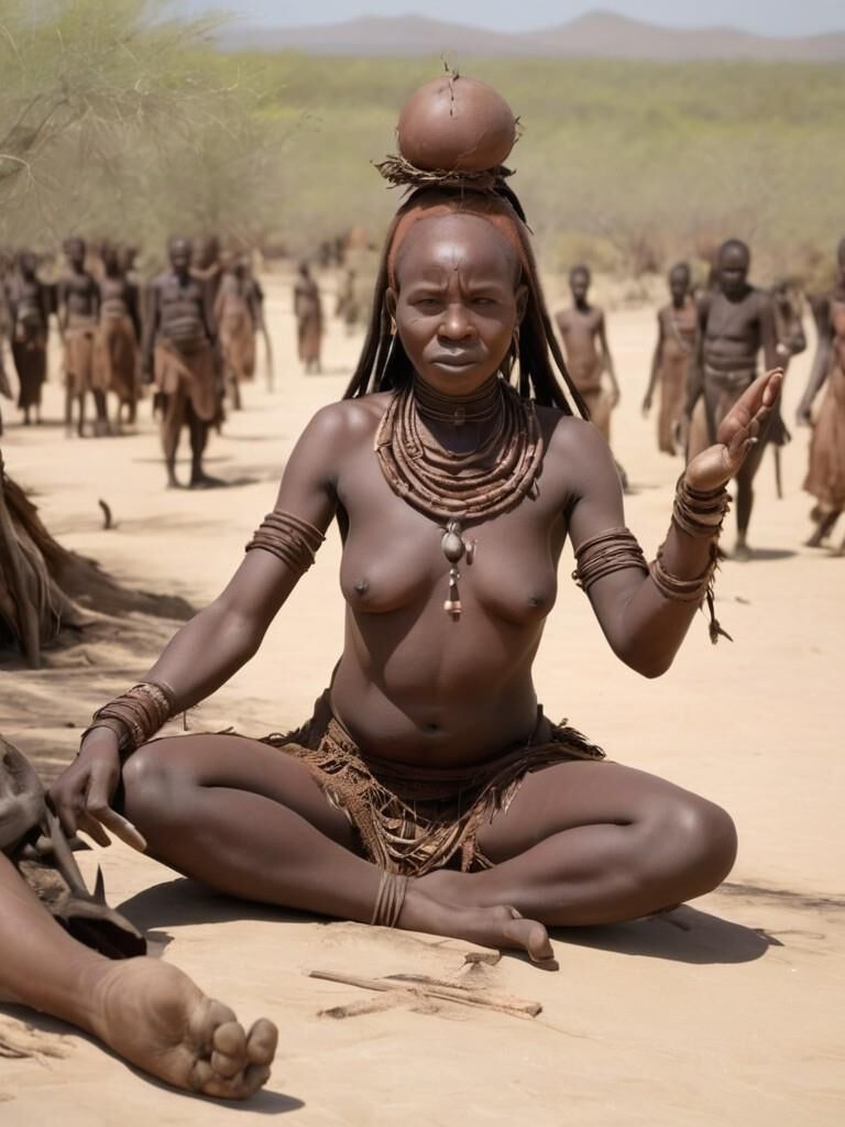 Mujer de la tribu himba africana