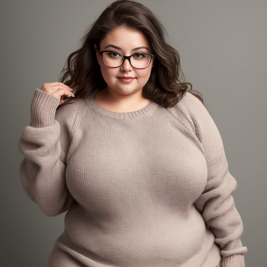 AI - Woman in sweater and glasses 4