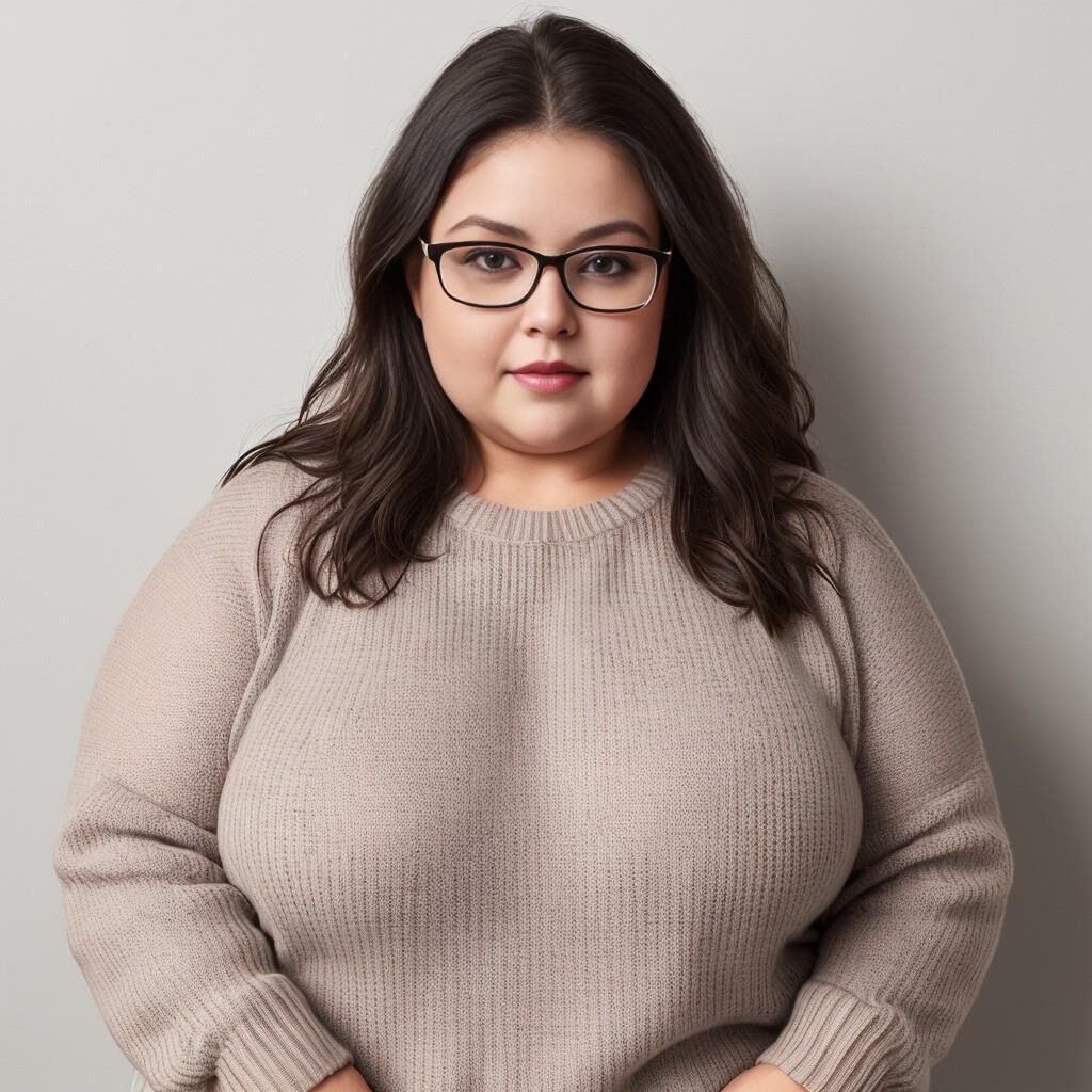 AI - Woman in sweater and glasses 6