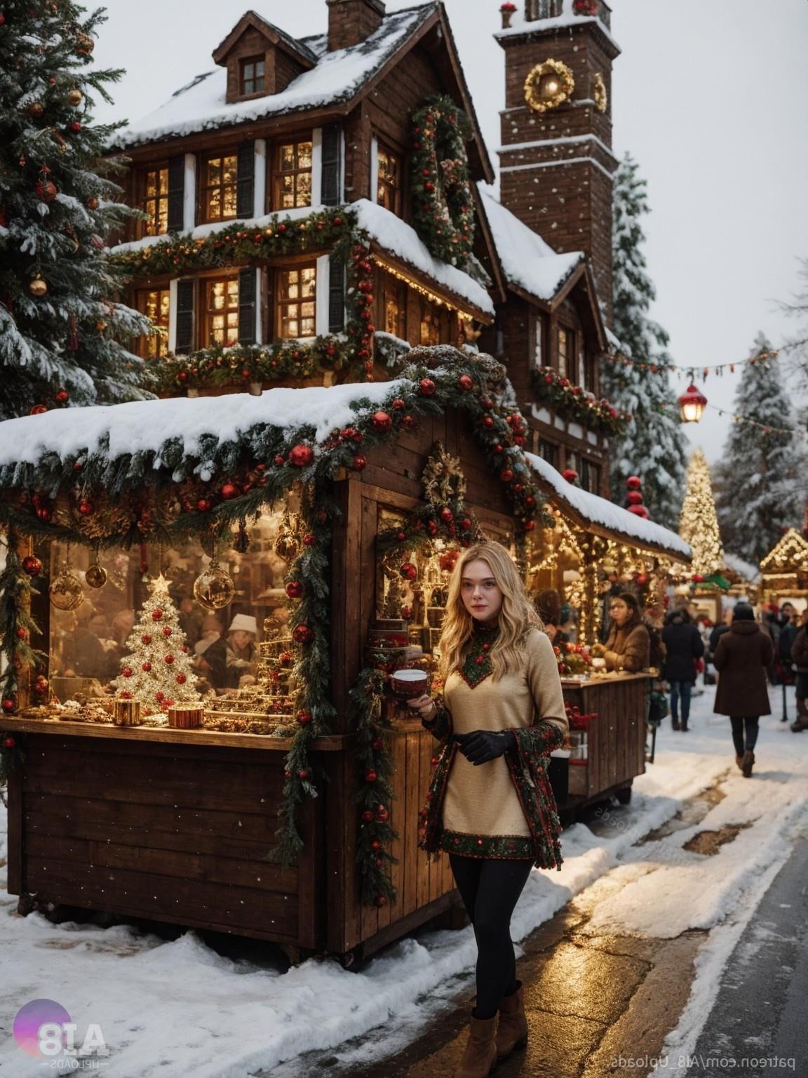 AI Elle Fanning #Christmas