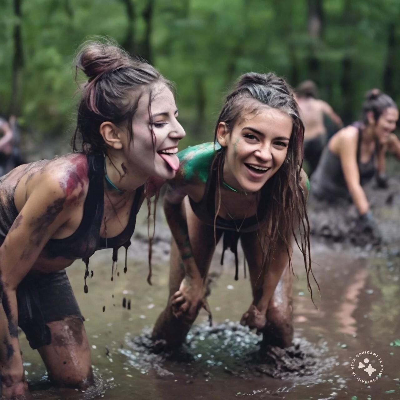 Heureux amis perdus dans le marais