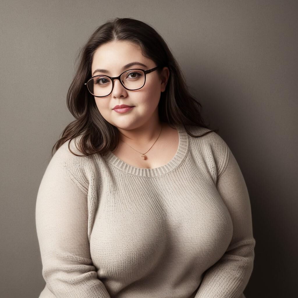 AI - Woman in sweater and glasses 6