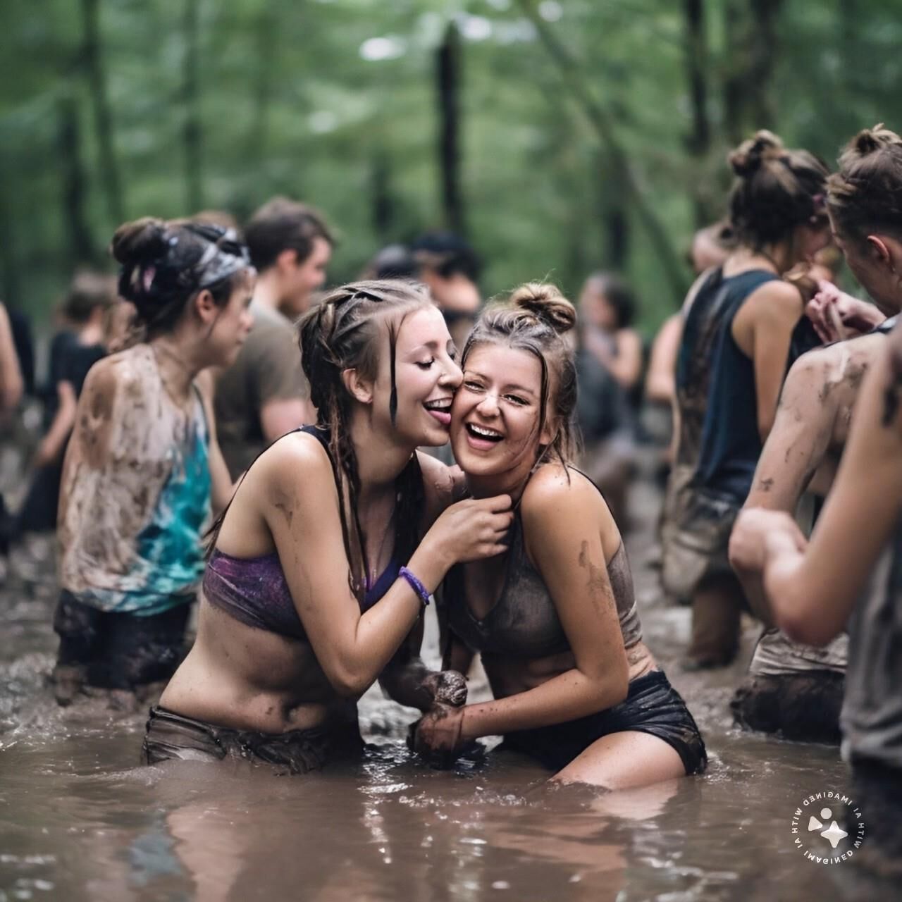 Heureux amis perdus dans le marais