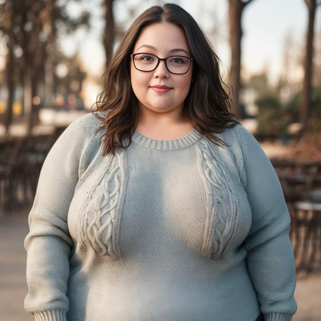 AI - Woman in sweater and glasses 4