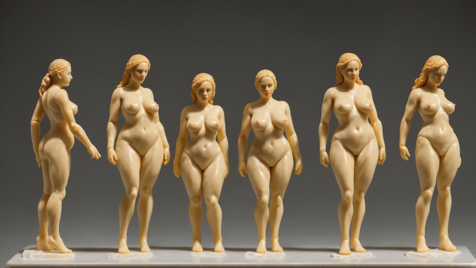 AI - Women as wax figurines 