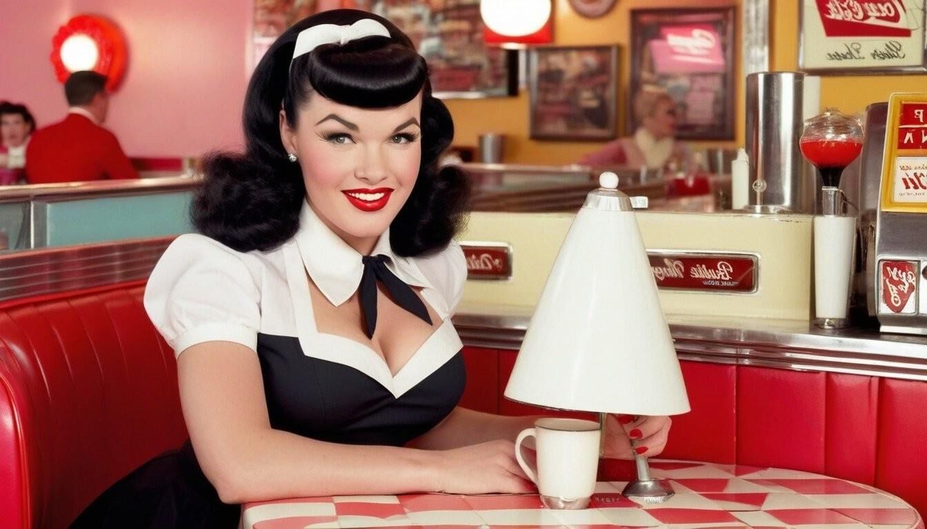 Bettie Page - garçonete retrô